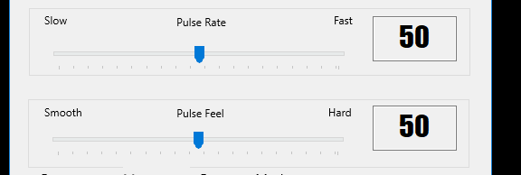 Pulse Rate and Feel Sliders