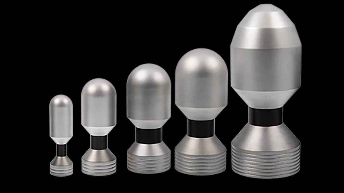 A collection of E-Stim Systems BiPolar Electrodes on a black background
